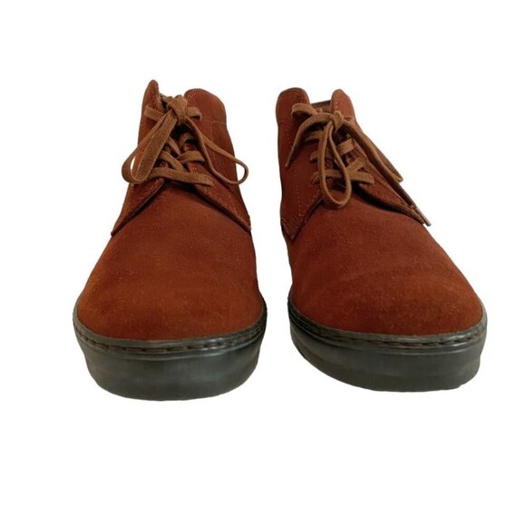 NWOT TOD'S WOMEN'S TEL QUEL RUST BROWN SUEDE LACE UP BOOTIES - 7,5 - Picture 2 of 7